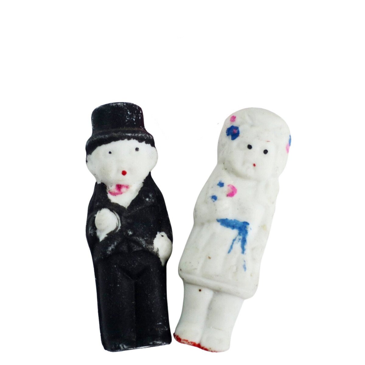 Bisque Bride and Groom Dolls, Frozen Charlotte Couple made in Japan c. 1930s tuppu.net/83f8937 #SMILEtt23 #EtsyteamUnity #Vintage4Sale #SwirlingO11