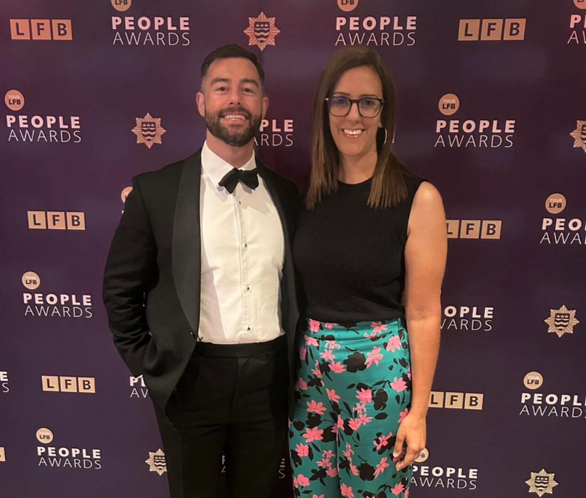 Had THE BEST time at the #LFBPeopleAwards last night. Proud to be runner up in my 2 categories and to help cheer on @LFBControlRoom who won #TeamoftheYear 🥳 for their outstanding work in the 2022 wildfires.