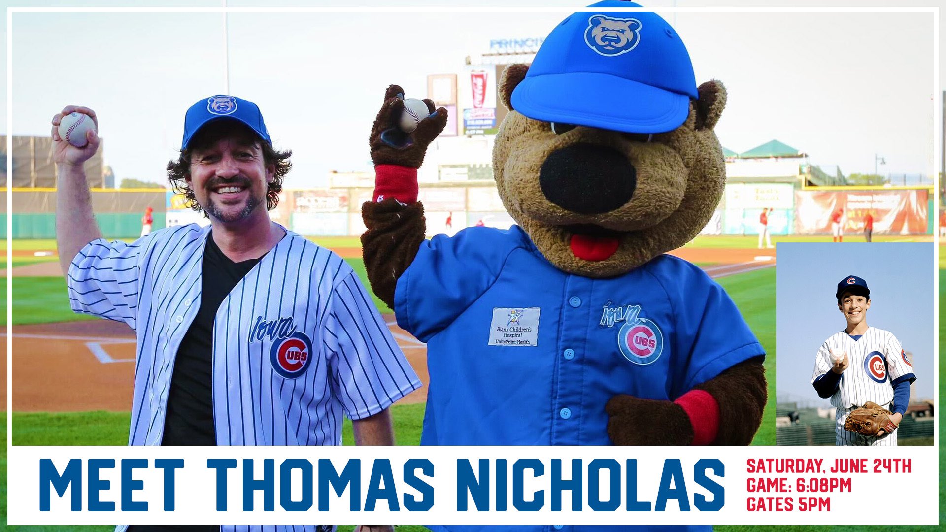 Iowa Cubs on X: Today is the day! Thomas Nicholas will be back in