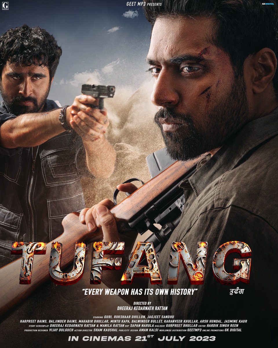 'Every Weapon Has its own History'

Sharing Official Poster of TUFANG Movie With You All, A Gripping Tale of Family Drama With Action unfolds on the big screen. 

"TUFANG" Movie will be in Cinemas On 21 July 2023