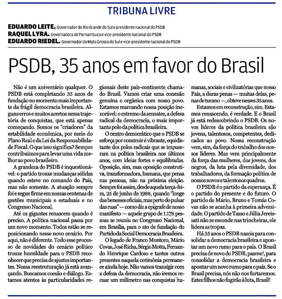 PSDB_SP's tweet image. #NossaHistória #PSDB35anos