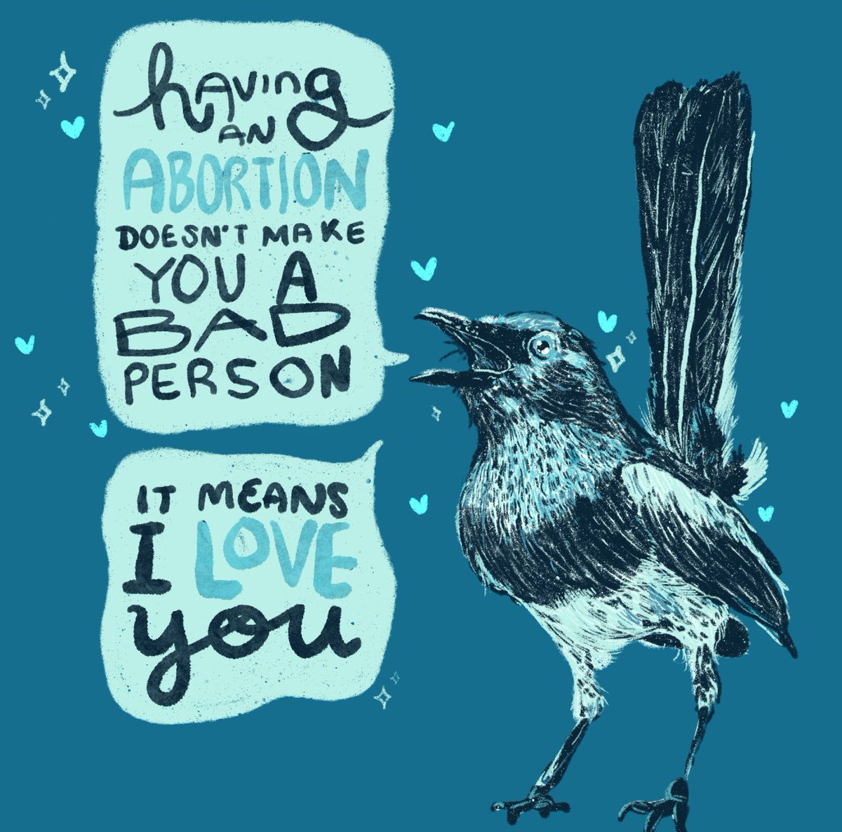 liberaljanee's tweet image. 💙 the world needs more art that affirms people who have abortions