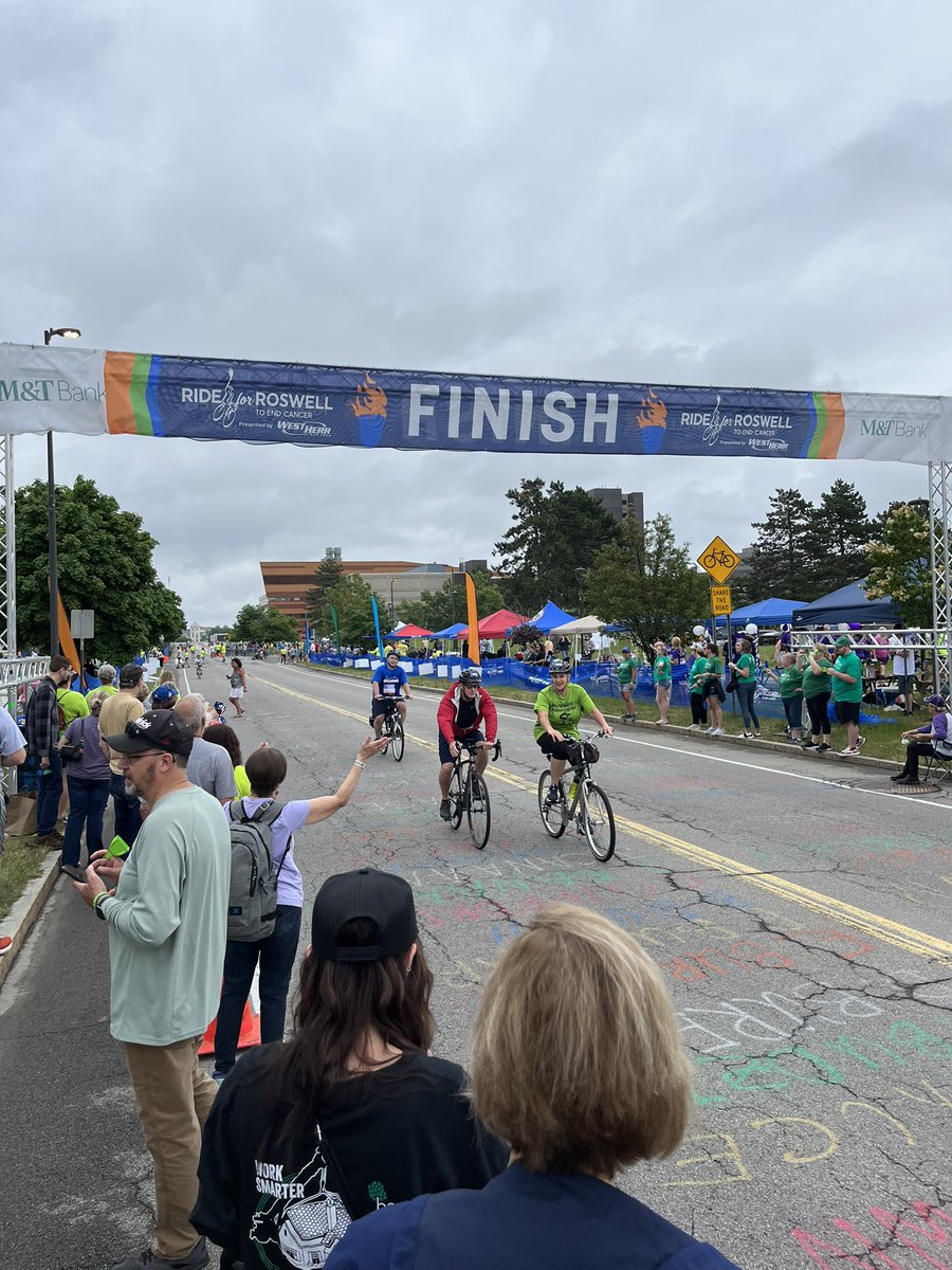 RoswellPark's tweet photo. We ride today for a cancer-free tomorrow! Thank you to all of the @RideForRoswell donors and riders for coming out and raising over $5.4 million for cancer research at Roswell Park! https://t.co/C17VmuB6ws