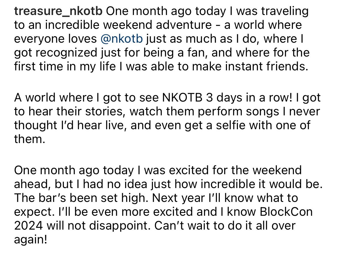treasure_nkotb's tweet photo. One month ago today…

#nkotb #blockcon #blockcon2023 https://t.co/GLwkEkOM0H