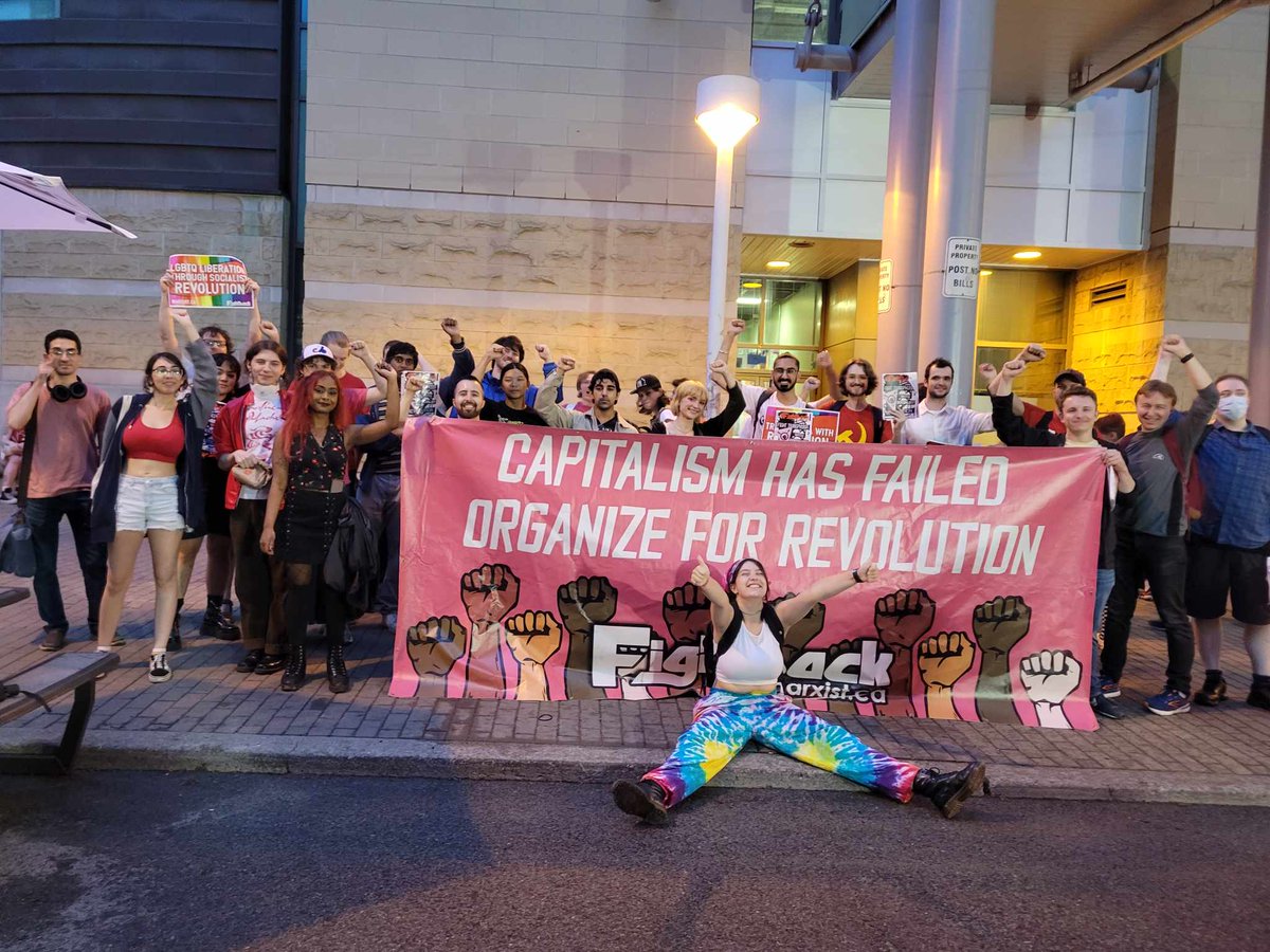 Fightback comrades at the #TransMarch in Toronto yesterday! Join us today for the #DykeMarch! #pride #torontopride #pride2023