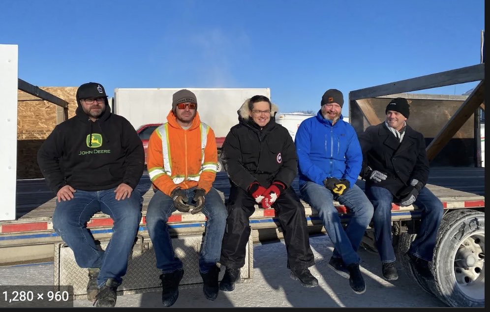 stustin's tweet photo. Sorry, I forgot that #PierrePoilievre has his own private militia, the Convoy 🤡🤡. My mistake. #Ottawa #incelinsurrection #dressforsuccess @CPC_HQ https://t.co/QI70LzDgaz