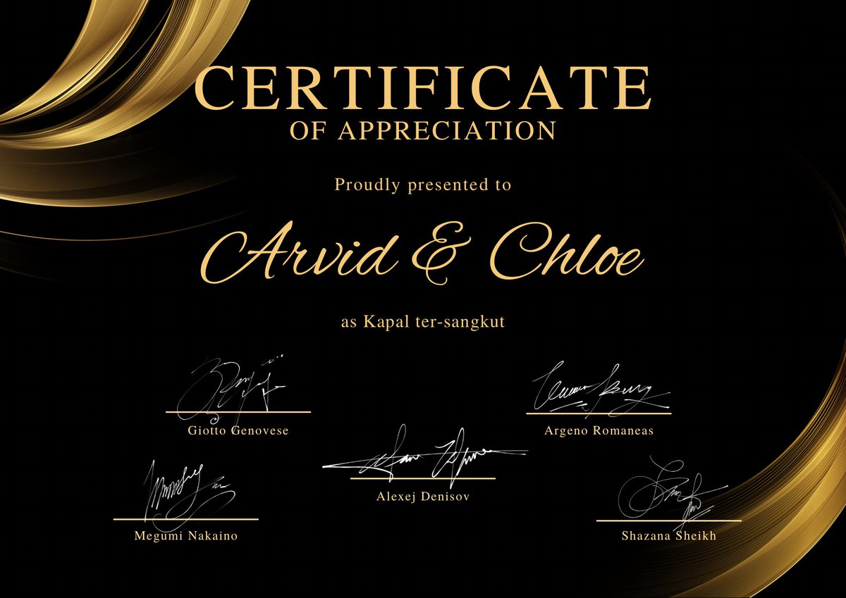 VRP_Raven's tweet photo. "Last but not least...  Kapal tersangkut! Tidak jalan jalan kah? Tidak berlayar? Wah.

Kapal tersangkut adalah... Kak Chloe dan Kak Arvid! (@e_soterisk @evaenescent) Se... Lamat? Congrats?" https://t.co/NTUexg44qp