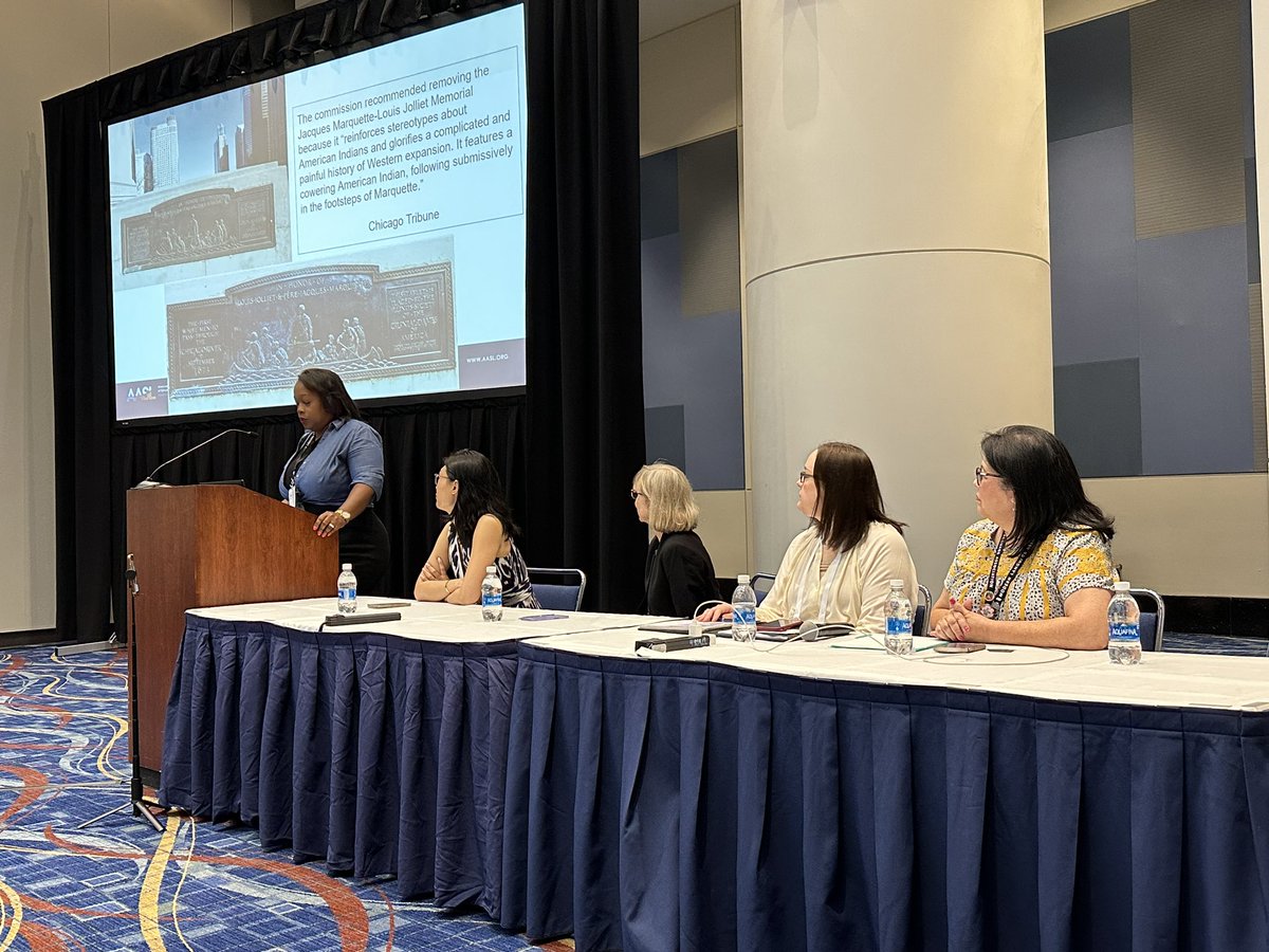 Starting my day at #alaac23 in @aasl’s President Program with this dynamite panel of @kellyyanghk @SonjaCherryPaul @abmack33 & @becalzada led by @AASLpresident. #tlchat
