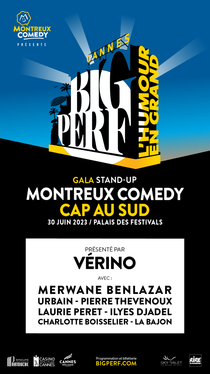 rirechansons's tweet photo. Partenariat #rireetchansons👍
@MontreuxComedy débarque à #Cannes pour la 44e édition du @BigPerf du 28 juin au 1er juillet🗓

👉@verinaze @MerwaneB @pierrethevenoux
@ilyesdjadeloff @LaBajon #laurieperet #urbain #charlotteboisselier

Réservations🎟️https://t.co/mGebTA5YF2 https://t.co/ZKiUYokZi3