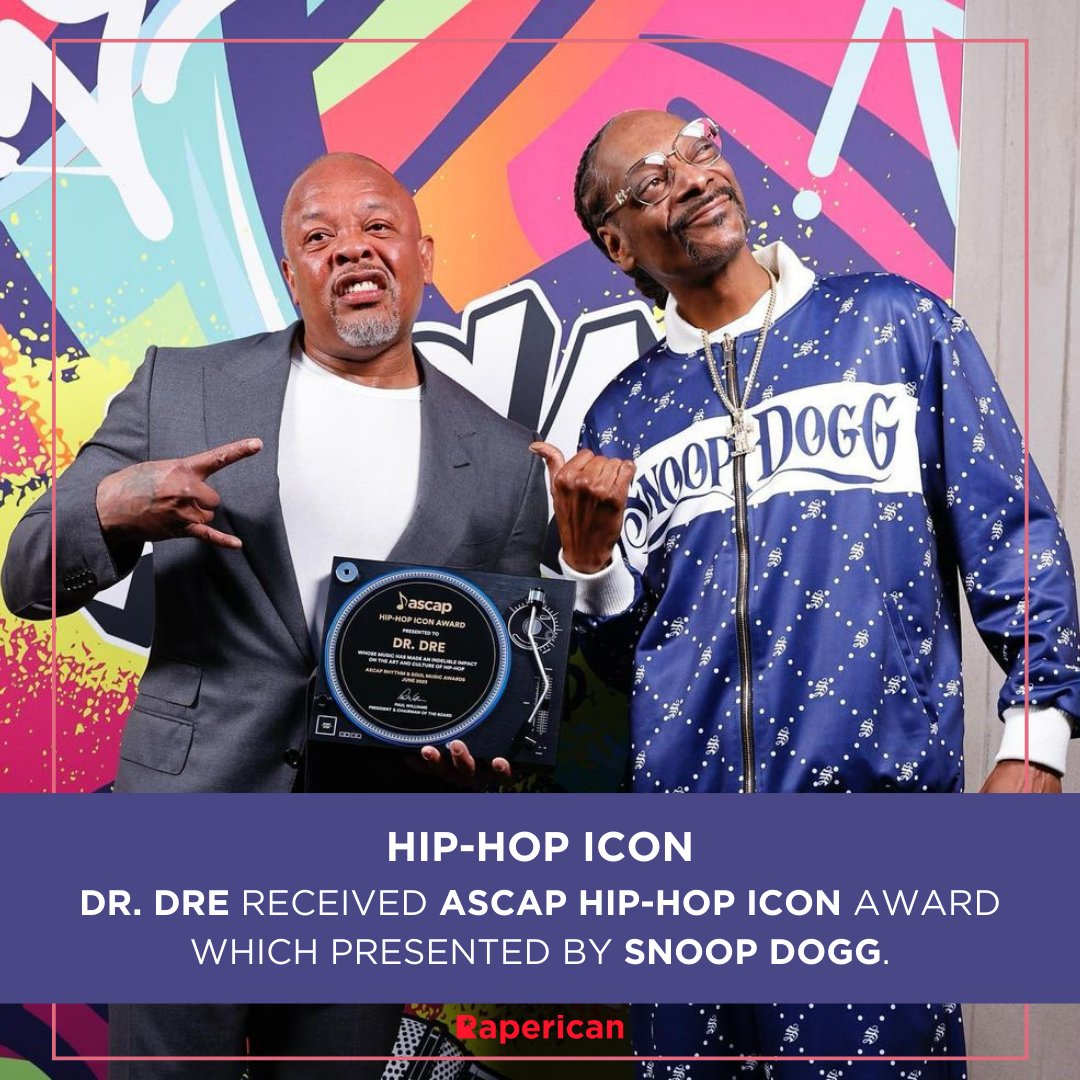 raperican's tweet image. Congratulations, @drdre! 🏆🏆🏆

Photo by @salvadorochoa 

#Raperican #DrDre #ASCAP