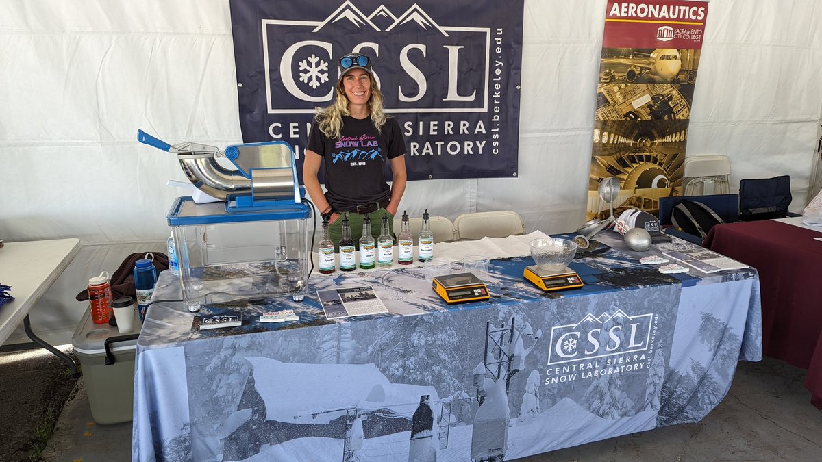 UCB_CSSL's tweet image. Missed your chance to learn about cool (and delicious) #snow science last time? 

Come by the STEM Expo at the Truckee Air Show today to say hi to us and learn about why snow weighs less than ice! Also, there will be airplanes or something. Cool ones!

#Science #SnowCone