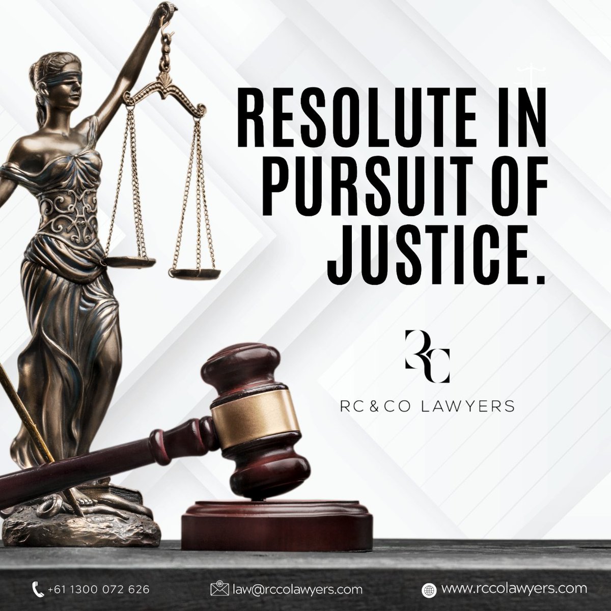 Pursuit of Justice: Unwavering Resolve. RC & Co Lawyers. #rccolawyers #legal #legalservices #lawfirm #australia #debtcollection #conveyancing #familylaw #property #immigrationlawyer #insuranceclaims #superannuation #insolvency #immigration #litigation #buildingconstruction