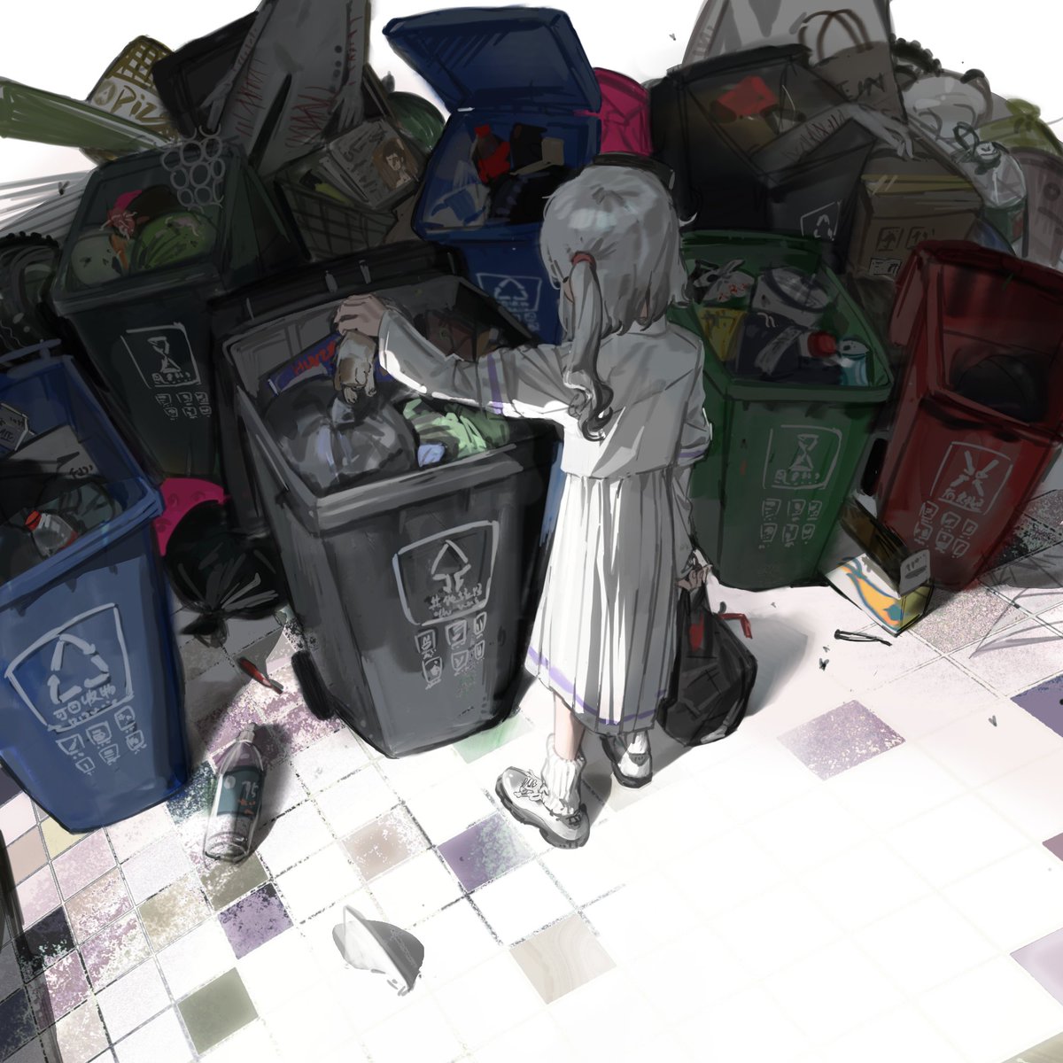 捡到的，但是死去了的。
#originalcharacter #oc
#Procreate