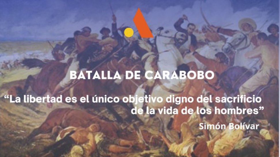 #24Junio | Conmemoración de los 202 años de la Batalla de Carabobo.

Gesta patriótica de nuestro Libertador junto a miles de hombres y mujeres del #ejercitovenezolano
Demostración de lucha y valentía para lograr nuestra independencia.

#BatallaDeCarabobo
#24junio1821