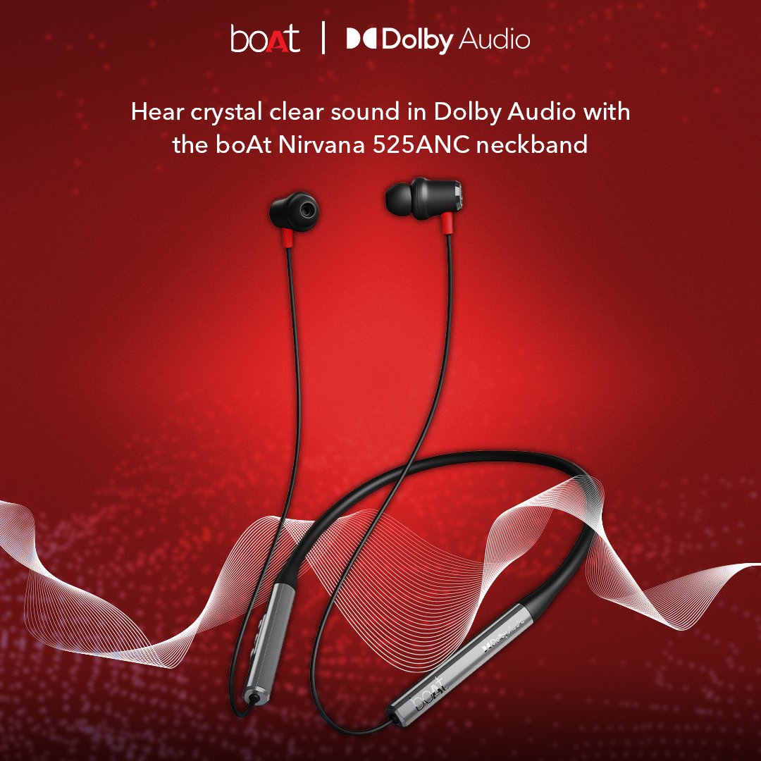 Lose yourself to all your favourite entertainment like never before with Dolby Audio on the boAt 525ANC neckband.

@RockWithboAt #DolbyAudio
 #BuyInDolby