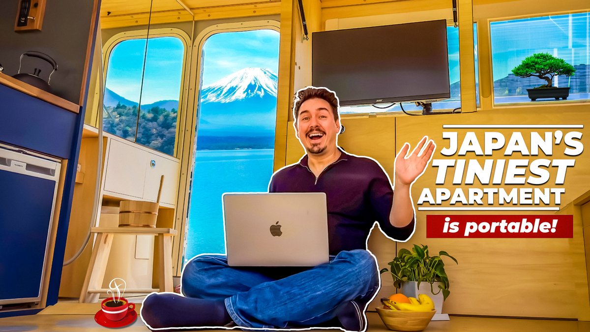 (*NEW Video*) I Spent 24 Hours in Japan's TINIEST Portable Apartment ✅Japan's tiniest portable apartment ✅ Spectacular views of Mount Fuji ✅ Freezing cold showers What more could you want in an Abroad in Japan video! 🍿youtu.be/GdWShkRaOzw Feat @heyitssharla!