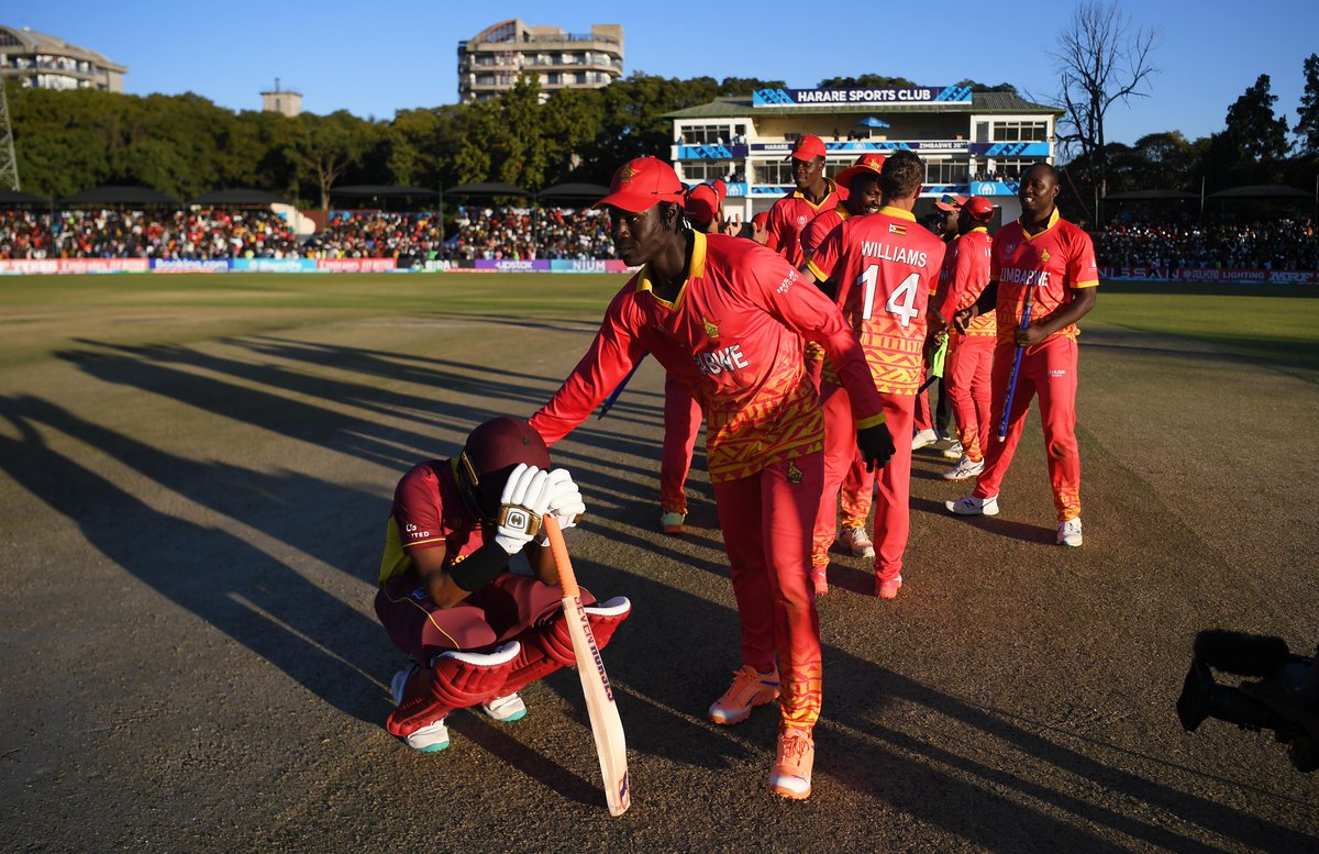 Spirit of cricket 💪 #ZIMvWI | #CWC23