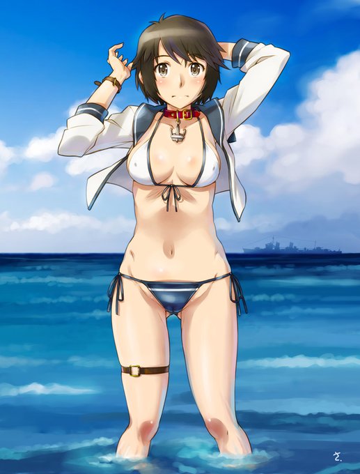 #艦これ #深雪 #進水日
おっと昨日進水日じゃねぇか、うっかりしてたぜ再掲。 