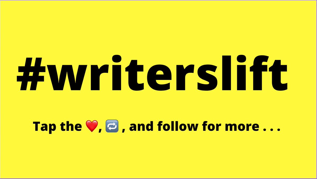 #Writerslift for the #WritingCommunity, #ShamelessSelfPromo time!

Drop your #links, #books, #blogs, #WIP, #poetry, #art, #podcasts, #music, #youtube, #websites, anything #creative all will be RT & Followed
#Follow #Like #Share #Buy #IFB
b10
 #affiliatelink