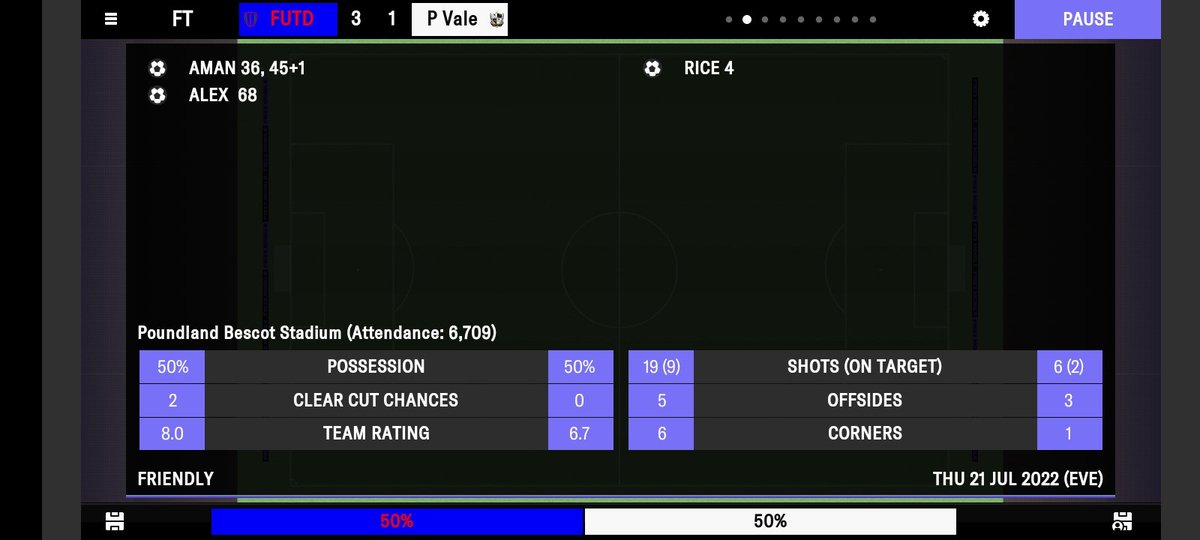 Full Time:Fury 3-1 Portvale