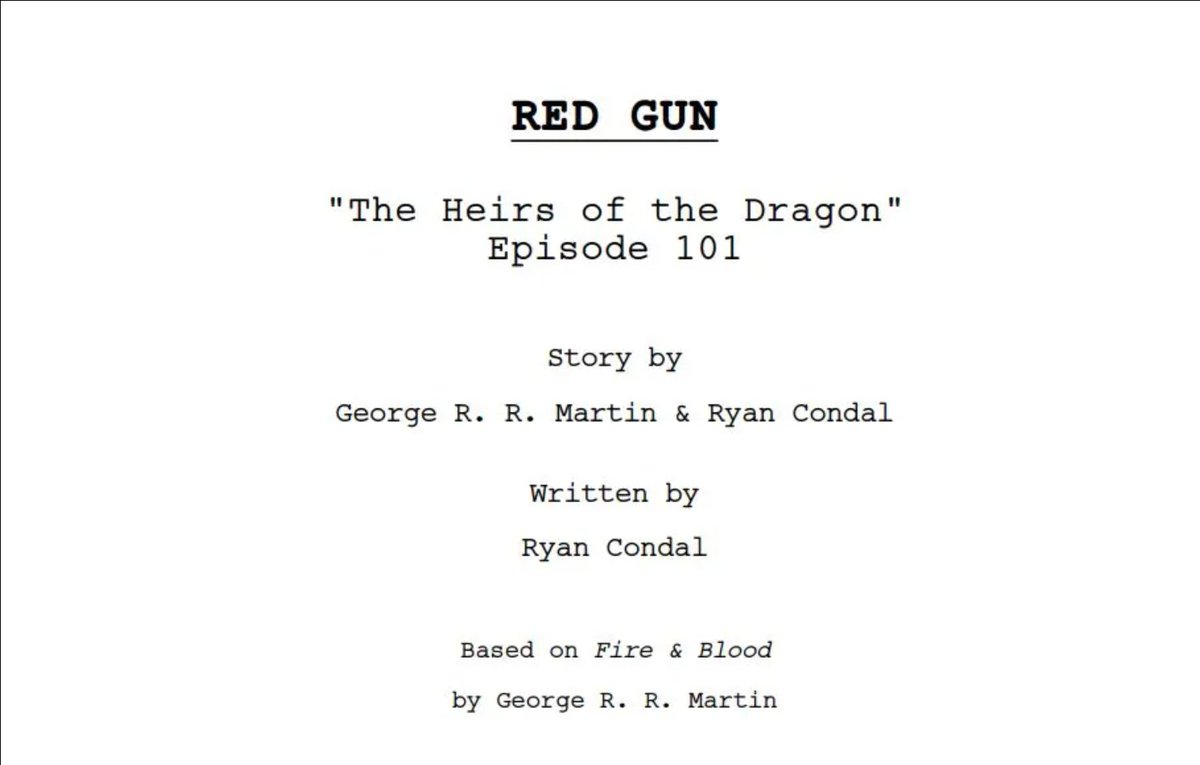 House of the Dragon Pilot Script Published: As part of its Emmy awards coverage, Deadline has been publishing examples of episode scripts that have been submitted for consdieration as final nominees, and now we’ve come… #HouseOfTheDragon #HotD #EmmyAwards dlvr.it/Sr9g51