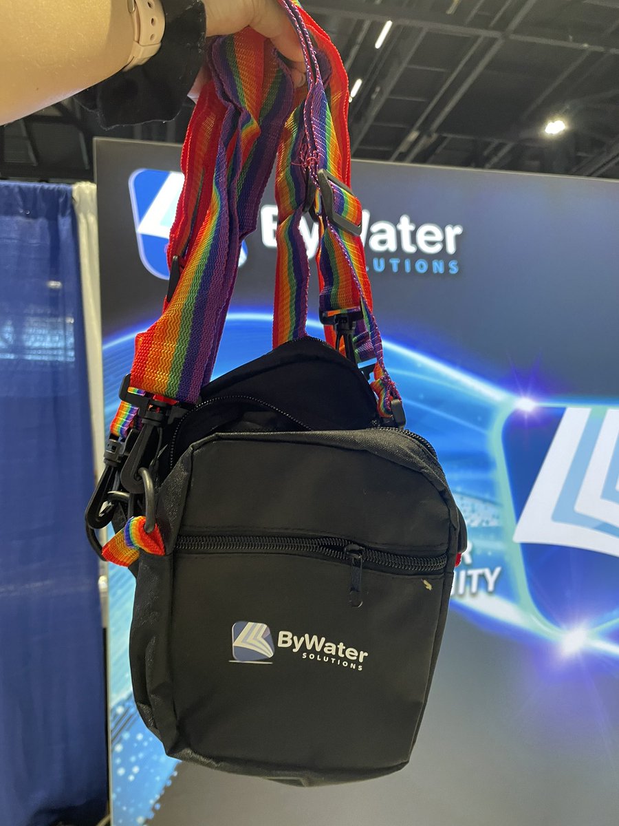 ByWaterSolution's tweet photo. Major bag alert!! 🌈 Come see us at Booth 1729!! #alaac23 #ala23 #libraryconference #librarytwitter https://t.co/CniHjtb0ei