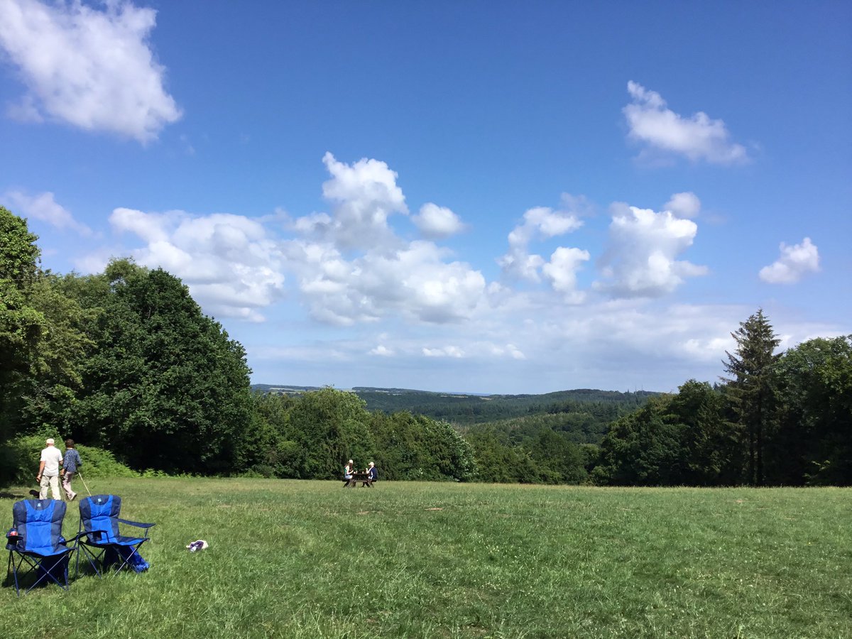 MonBoysMusic's tweet photo. A band in a field, it’s what Summer is all about. The Fuzz sound checking at #WalkForTom . And WHAT a view @dtthewalker @WelshISC https://t.co/0E1UIWp91J