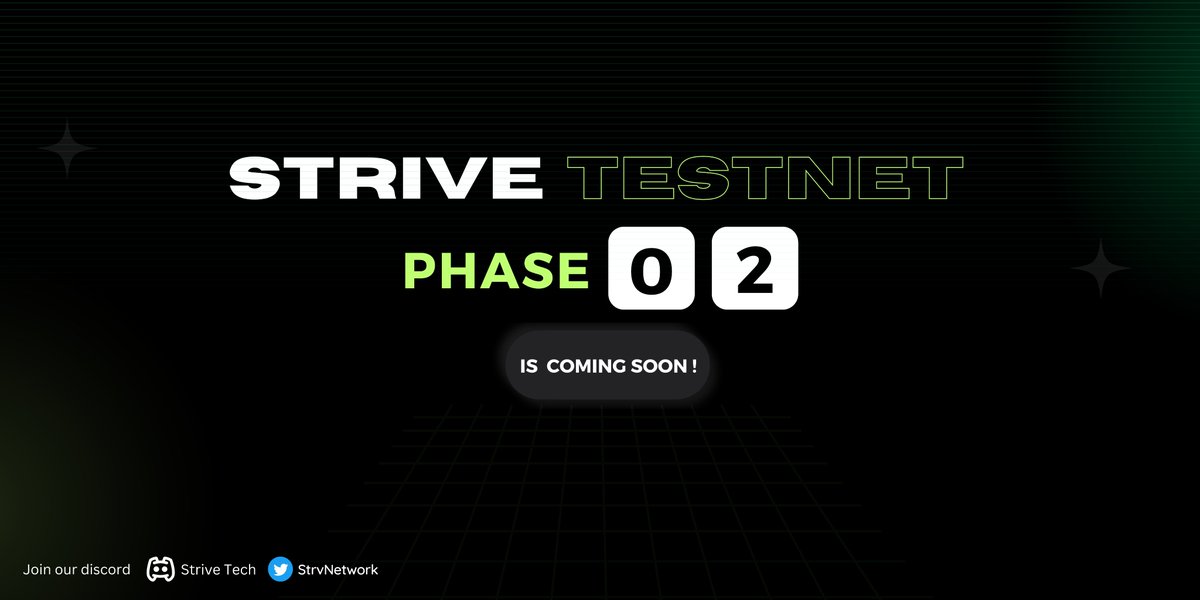 🔊 Strive Testnet🧪 Phase 2 is Coming soon👀

#NFTCommunity #NFT #Polygon #PolygonNFT  #Testnet