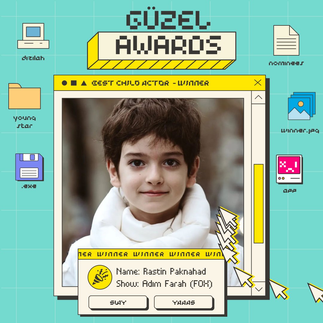 The award for ‘Best Child Actor’ shines the spotlight on a küçük actor whose natural abilities, emotional depth, and sheer charisma on screen extend far beyond their years.

The fan-voted Dizilah Güzel Award for Best Child Actor goes to #AdımFarah’s Rastin Paknahad! #GüzelAwards