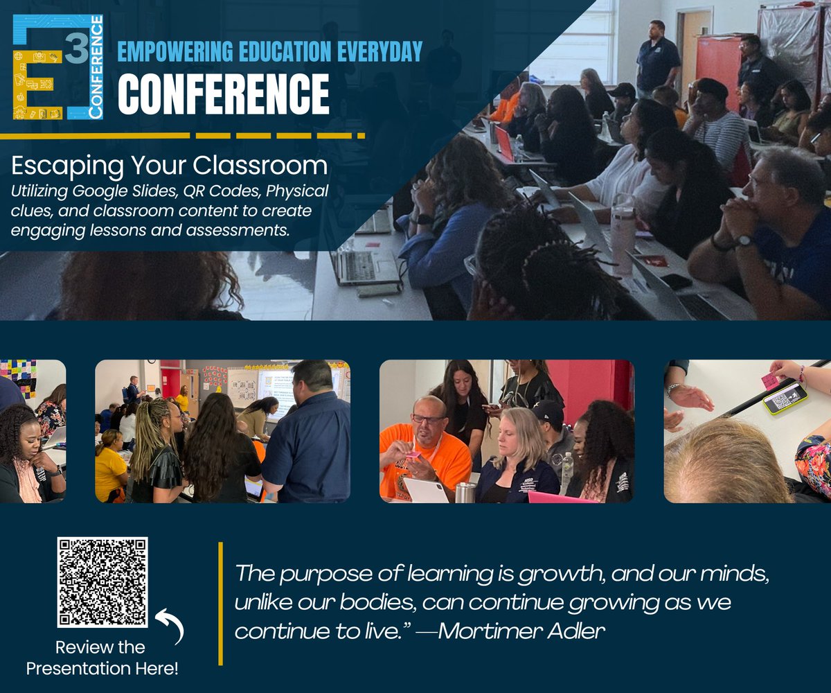 I had an ✨AMAZING✨ time yesterday getting to participate and present 🎤 at the #HISD_E3 conference! I cannot say enough how vital the integration of technology and education is in today’s society. Thank you to all who joined and helped! 💻🦾💥