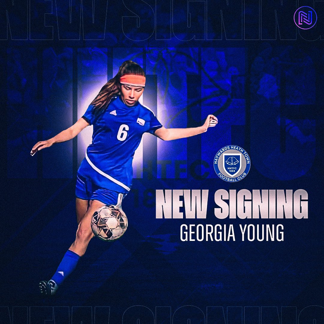 𝐆𝐞𝐨𝐫𝐠𝐢𝐚 𝐢𝐬 𝐛𝐥𝐮𝐞 

We are delighted to welcome full back Georgia Young to Hanbury Stadium following spells at @EbbsfleetWomen & @bowersladiesfc 

#HHTFC #OneTownOneTeam