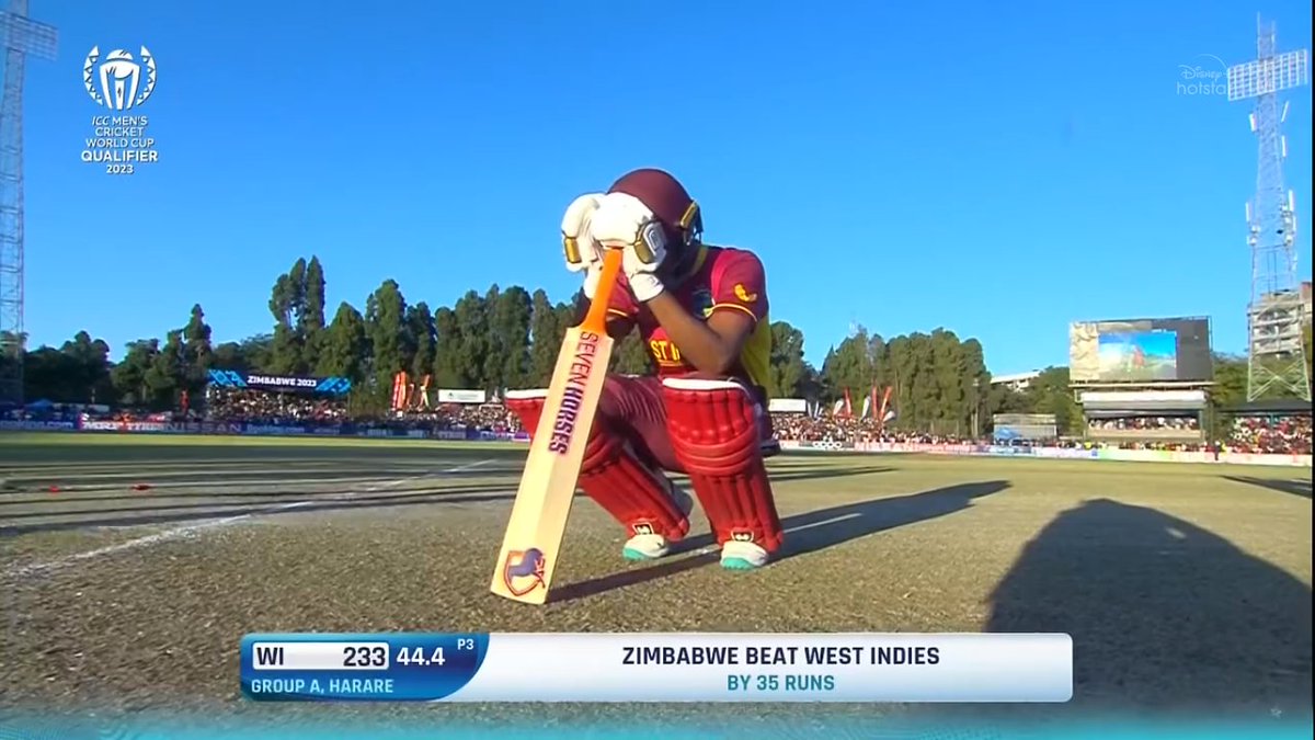 Zimbabwe beats West Indies by 35 runs in  2023 World Cup qualifier. 
Man of the match again goes to Sikandar Raza for his all-around heroics. 
#ICCWorldCupQualifier #INDvsWI
#Gill #raza #SunilGavaskar #BCCI #IndianCricketTeam #rutu #sachin
#zimbabwecricket #JeetengeHum

Raza :…