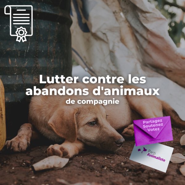 Abandons : la France championne d'Europe ! Ce trophée indique les faiblesses du plan initié par le ministère de l'Agriculture. La condition animale est un sujet majeur qui nécessite son propre ministère. #JournéeMondialeContreLAbandon