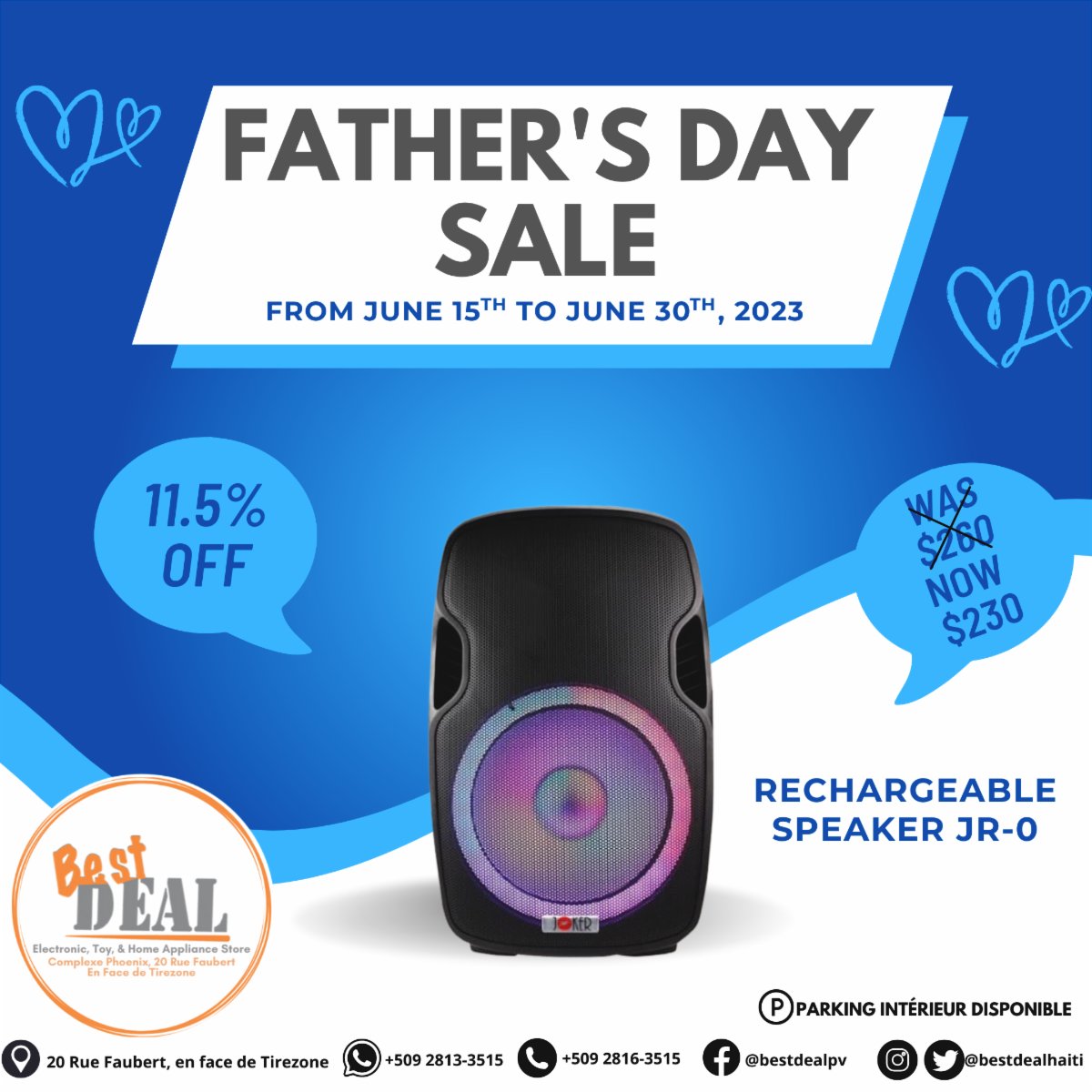 What Dad Wants, Dad Gets💙

#FatherGiftIdeas #DadDay #fetedesperes #papa #bonnefetepapa #fetedespapas #homme #cadeau #cadeaupapa #cadeaufetedesperes #ideecadeau #speaker #rechargeablespeaker #rechargeable #Joker #sale #piyay #special