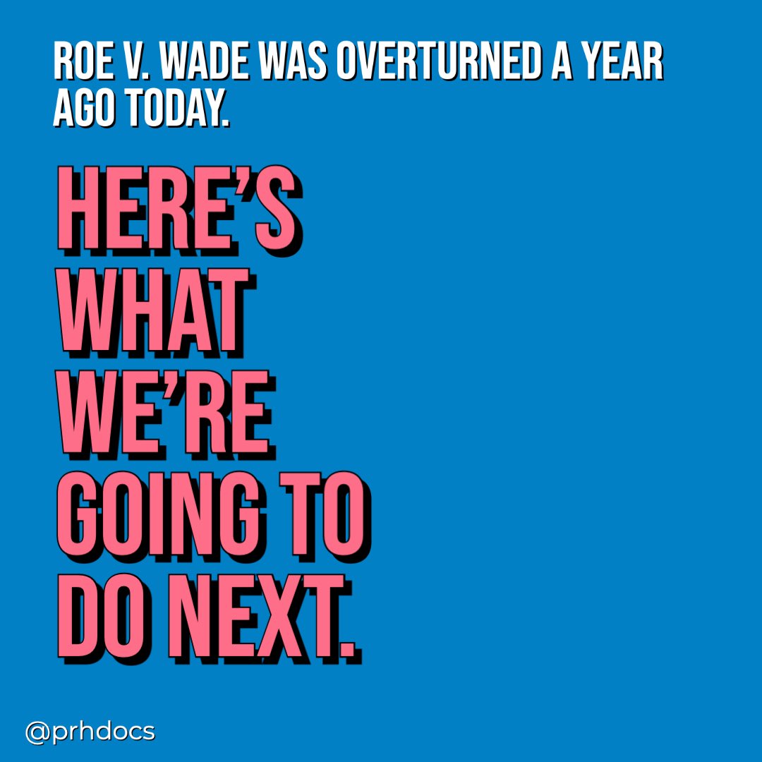 It has been a long year. On the year marker of the #Dobbs decision we are holding our community of fierce abortion providers, allies &amp; advocates close. We all need each other to keep going. We need all of us.

Here’s what we at PRH are going to do in the year to come 🧵: