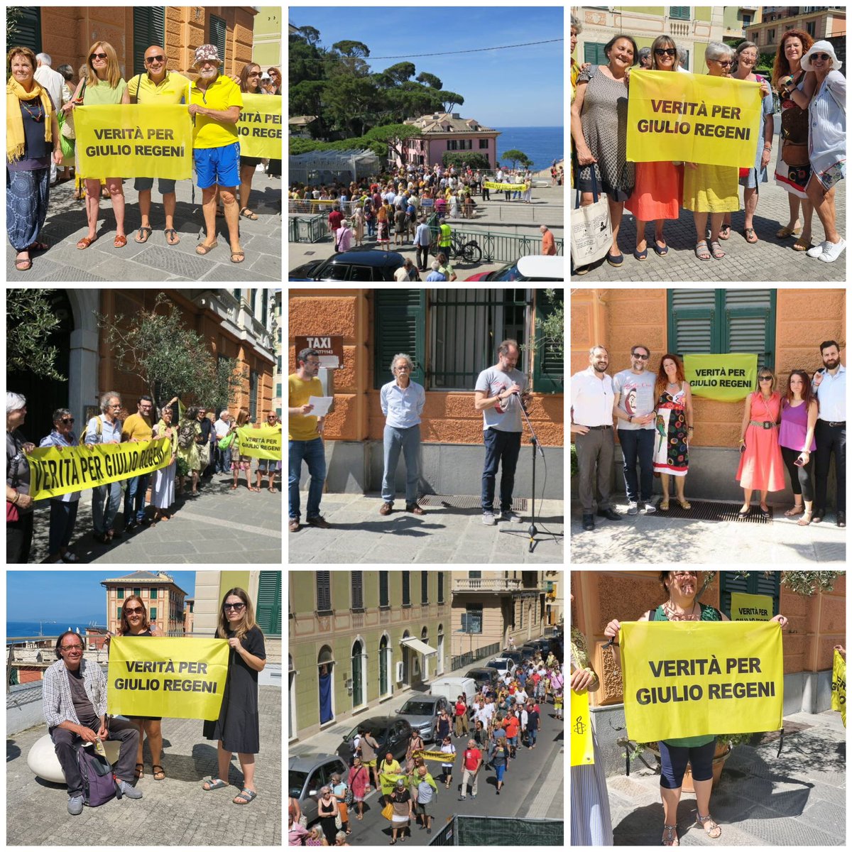 Ancora qualche immagine da #Camogli 
Una partecipazione che scalda il 💛

#veritaegiustiziaperGiulio #Regeni