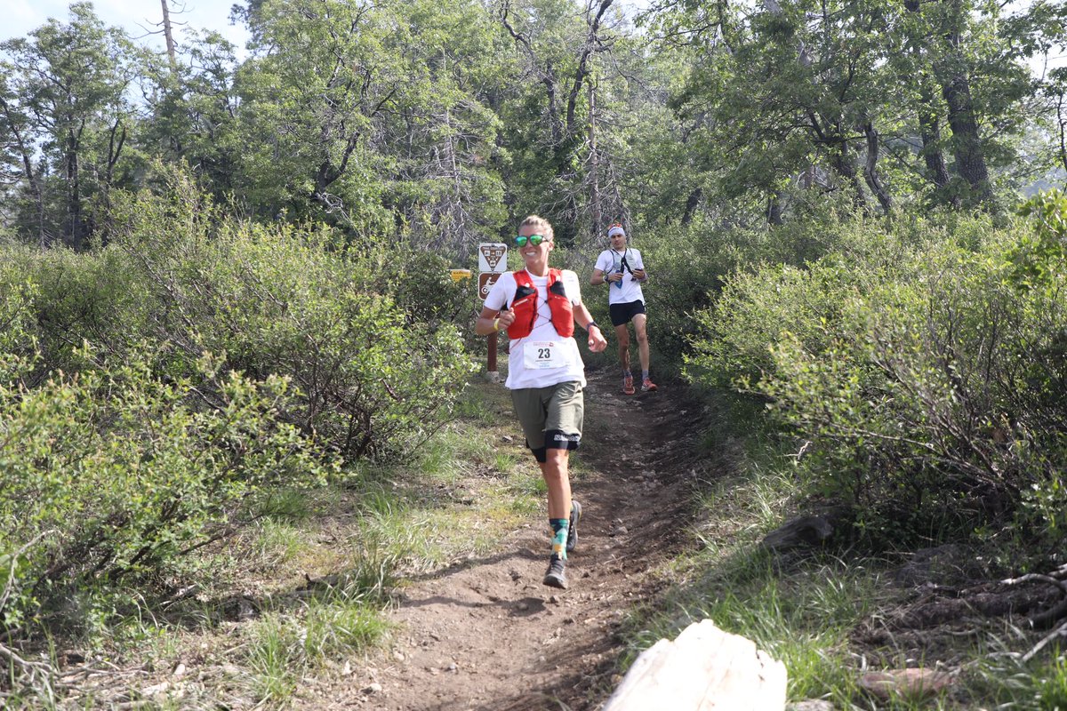 iRunFar's tweet image. Courtney Dauwalter leads the 2023 Western States 100 at Duncan Canyon (mile 25.5) in 4:04 elapsed. #WS100