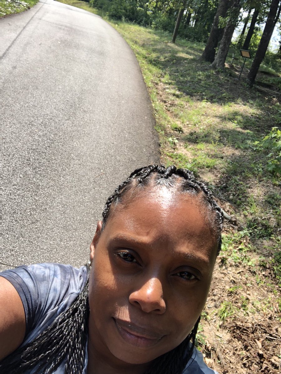 Hiking this hill with Scout at Deer Lick Park in Douglasville. #FitLeaders ⁦@CynthiaSJewell⁩ ⁦@KwanzaLippitt⁩ ⁦@CoachEMcElroy⁩