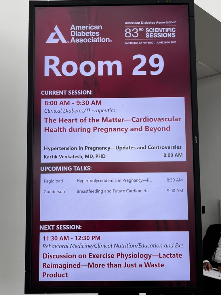 Day One of #ADA2023 as a #dedoc° voice. 
My focus for this conference is #diabetes and #reproductivehealth 
This morning’s session is #cardiovascularhealth 
@AmDiabetesAssn @dedocORG @IdocN @RcmNi @SouthernHSCT