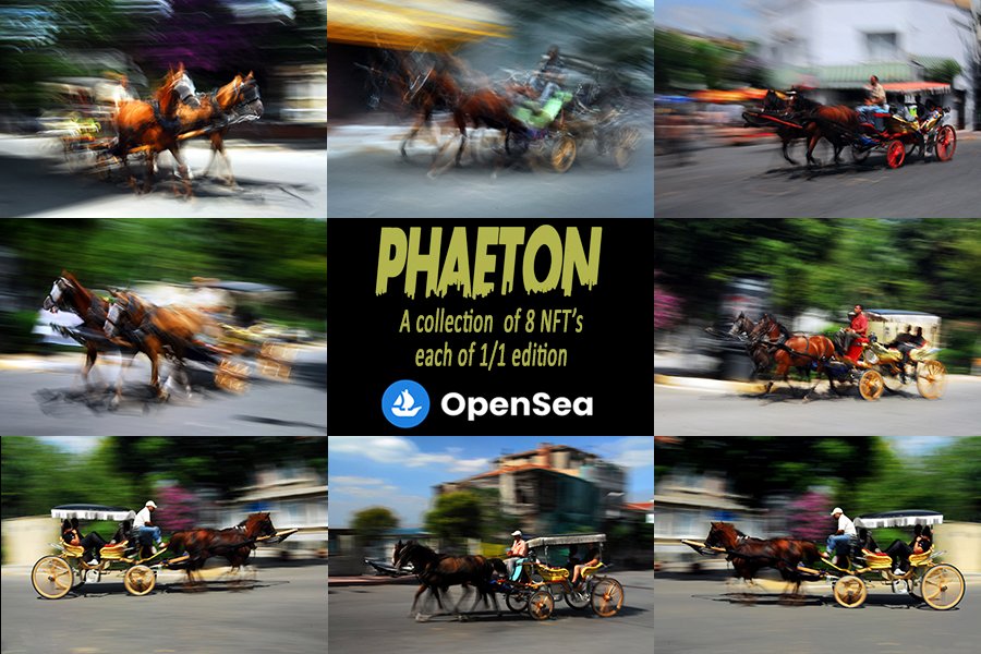 First of all, it is extremely sad and unacceptable that horses are subjected to torture by being raced in phaetons. Animals can suffer just like us humans, and we have responsibilities to prevent that suffering.

The last Phaetons

Edition 1/1  $ETH 0.125
opensea.io/collection/the…
