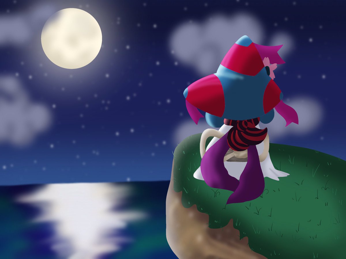 Staying out at night is something else. It's peaceful, quiet, it really makes you think sometimes... 

My first attempt at making a full-blown lineless drawing! I think I did really well, I'm so proud of the final product. RTs are more than appreciated!!!