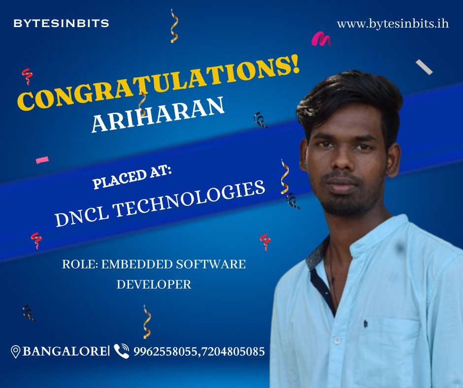 #CongratulationsAriharan #AchievementUnlocked
#SuccessStory #WellDeserved #ProudMoment
#Inspiration #Motivation #NeverGiveUp
#DreamBig #BelieveInYourself #successjourney #embedded #engineer #engineering #career #success #dncltechnologies