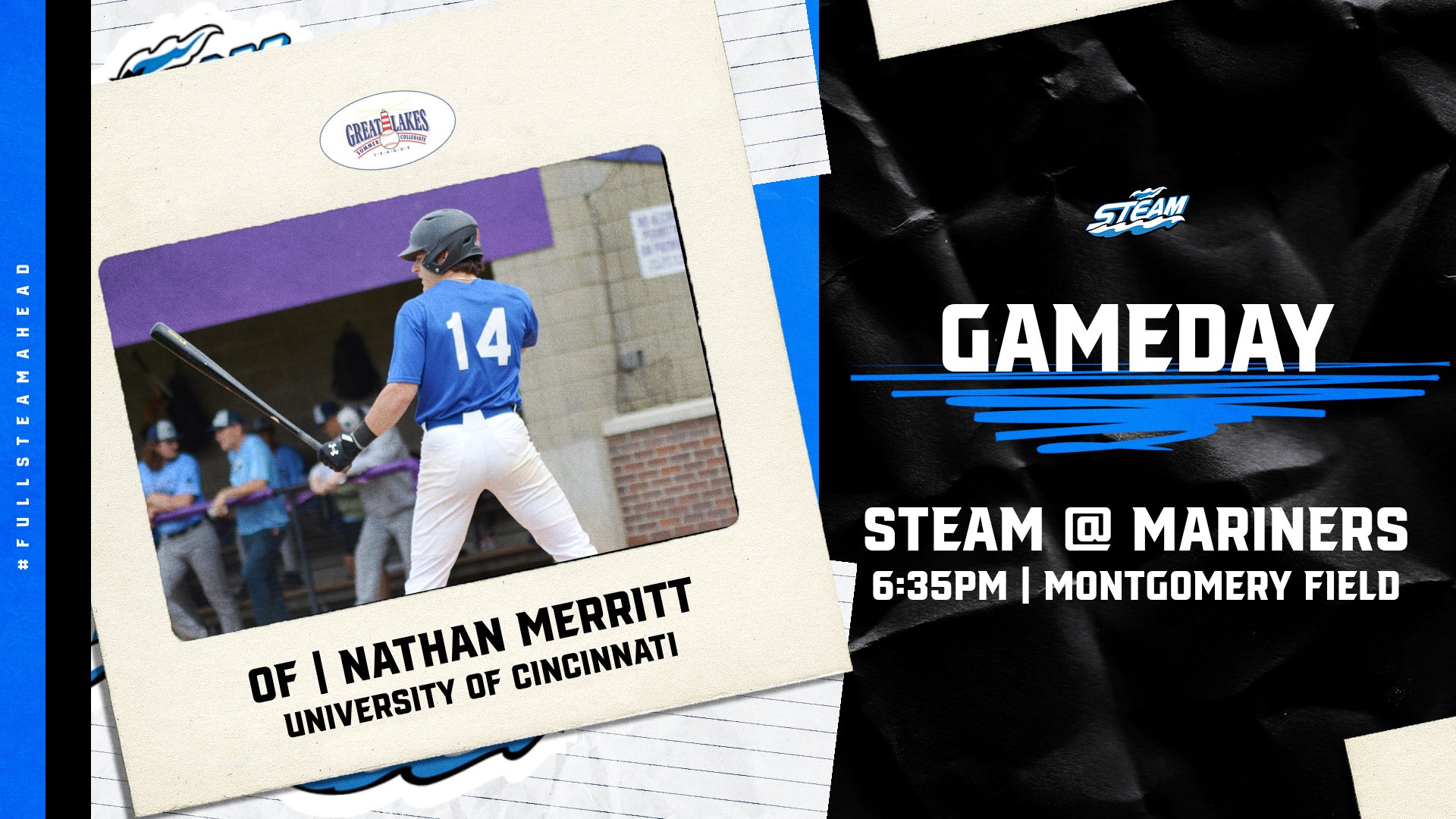 Cincinnati Steam Baseball on Twitter "AWAY GAMEDAY! 🆚Grand Lake
