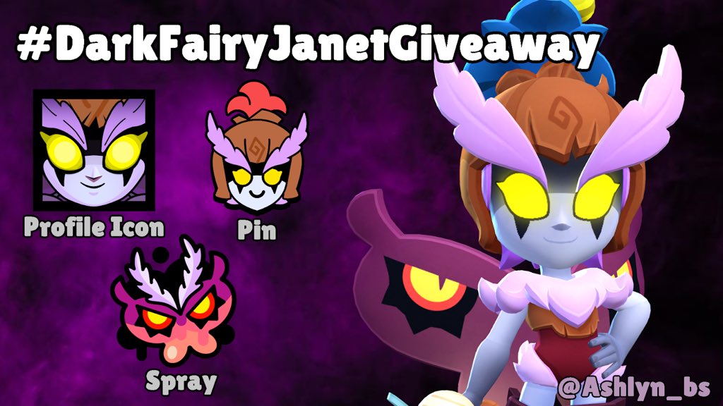 🧚‍♀️#DarkFairyJanetGiveaway 🧚‍♀️

Giving away 3 Dark Fairy Janet skins straight to your inbox in game!! Includes skin, profile icon, pin & spray!! To enter just like this tweet and follow me. Good luck!! 🍀