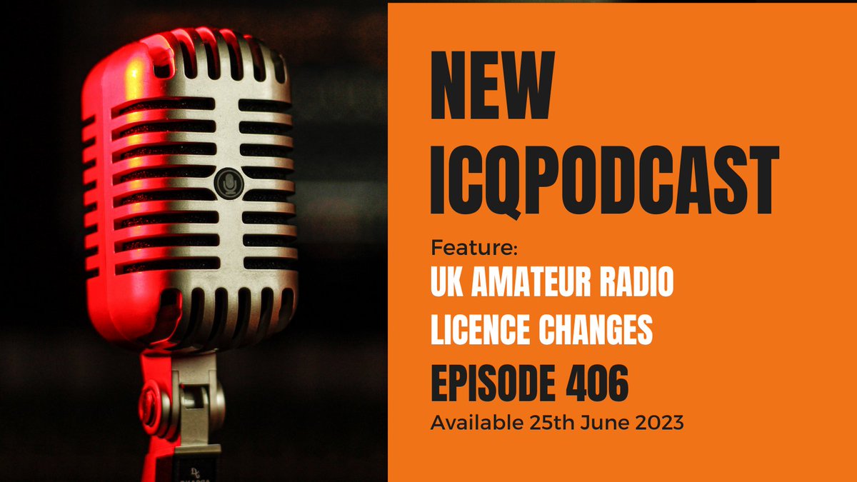 A new episode, out of sequence! Must be an important announcement.
News hot from the press from #hamradio2023 #Friedrichshafen #hamradio #AmateurRadio 
Make sure you got the episode - icqpodcast.com/subscribe-to-n…