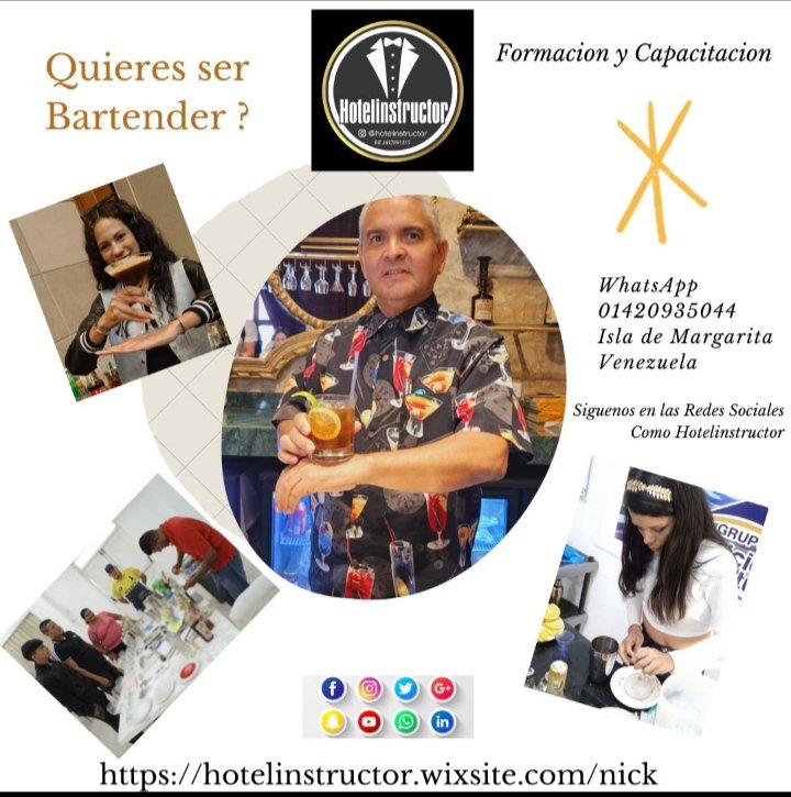 Hotelinstructor's tweet image. Próximo curso básico para Bartender, información e inscripción por el WhatsApp, isla de Margarita Venezuela