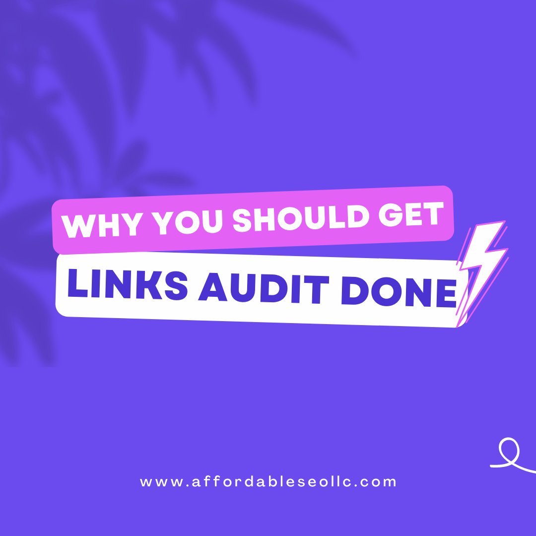 Link building Audit bring the best return for your investment.

#LinkAuditBenefits #ImproveSEO #EnhanceLinkQuality #AvoidGooglePenalties #OptimizeBacklinkProfile #MaximizeROI