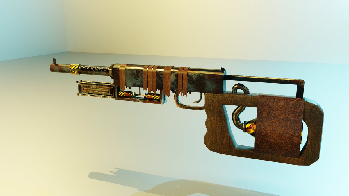 ScriptoxG's tweet photo. Post apocalyptic rifle - game ready ⚒️ #blender #cyclerender #rifle https://t.co/iEaC3lR6BH