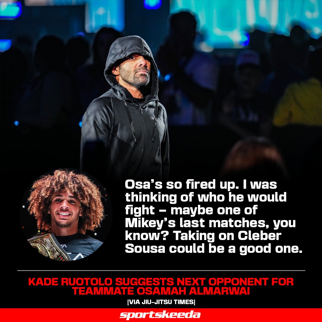 sportskeedaMMA's tweet photo. Kade Ruotolo gives props to Atos teammate Osamah Almarwai despite loss to Mikey Musumeci. 🔥 Did you watch ONE Fight Night 10?
#ONEChampionship #ONEFightNight10 https://t.co/hP5gDpIeB9
