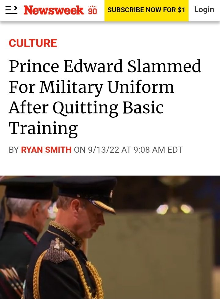 Mu_Ri_Elle's tweet image. - Prince Edward quit the Royal Marines in tears because he found the training too tough.

- Prince William was not good enough to qualify for Sandhurst’s top honour.

But look at them with tons of chocolate medals at every opportunity.

#ArmedForcesDay 
#ArmedForcesDay2023